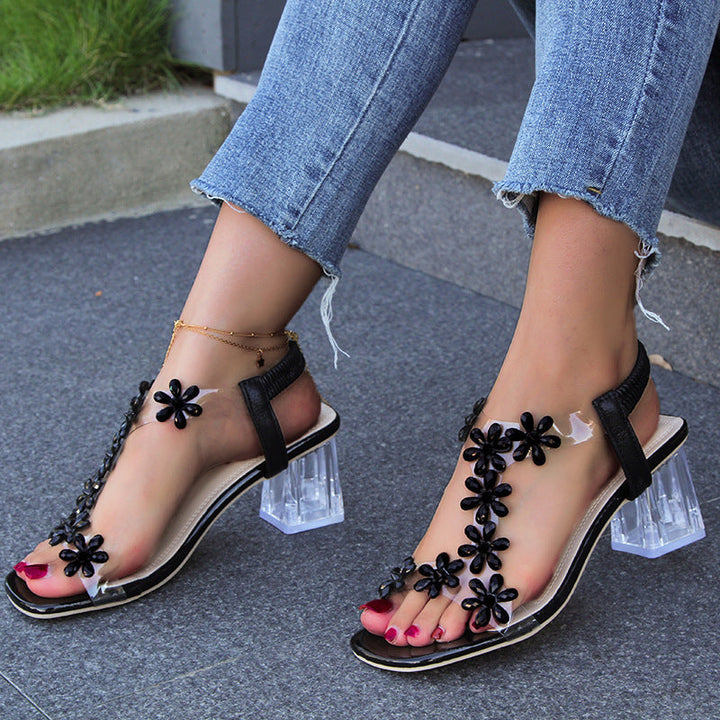 Fashion Canberra I Stella Flower and Rhinestone Heel