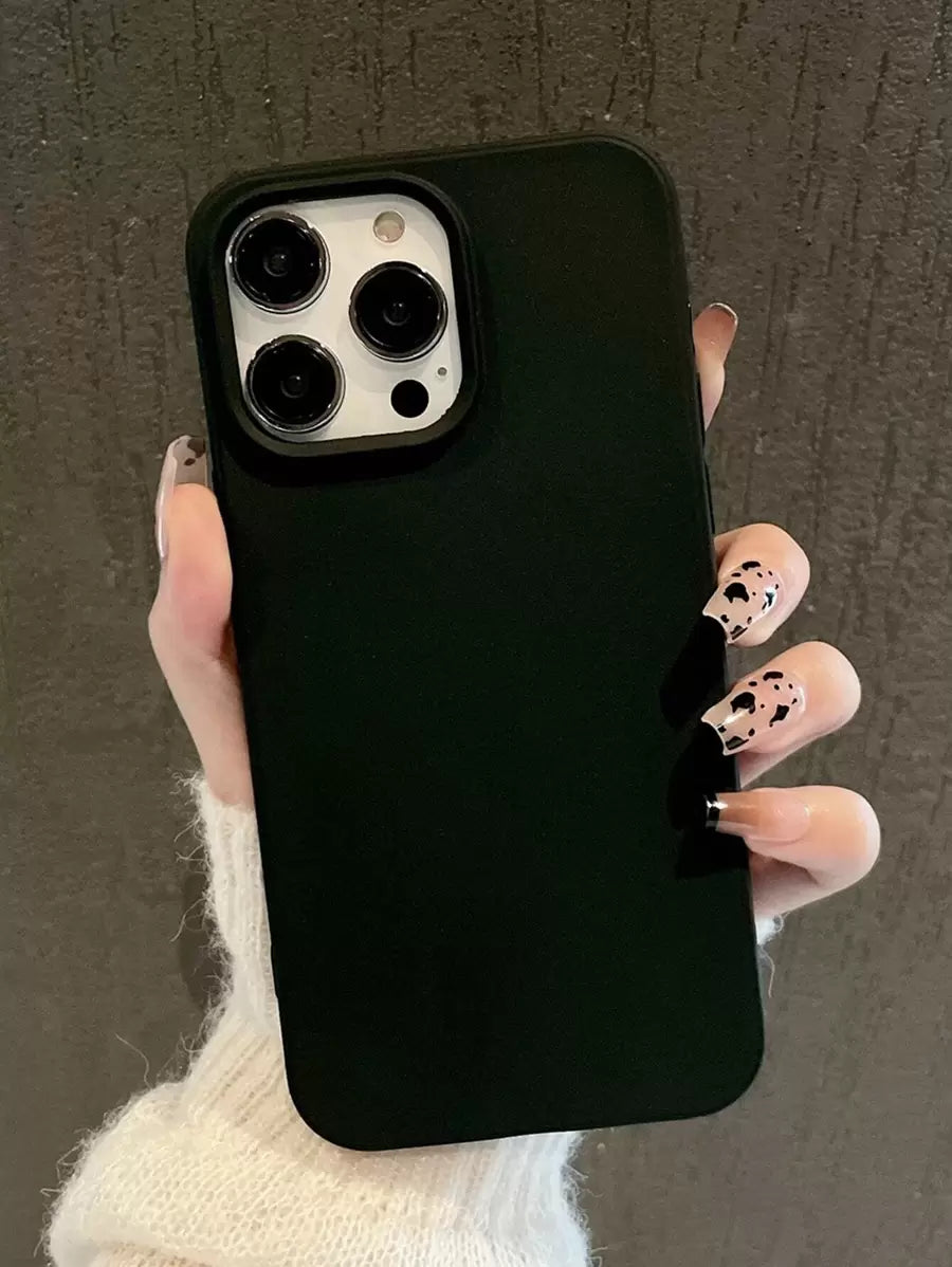 Matte Candy-Colored Silicone Case – Shockproof Minimalist Design, Compatible with iPhone 11–16 Series