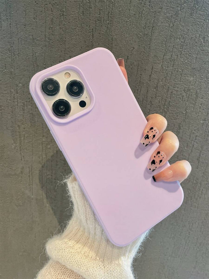 Matte Candy-Colored Silicone Case – Shockproof Minimalist Design, Compatible with iPhone 11–16 Series