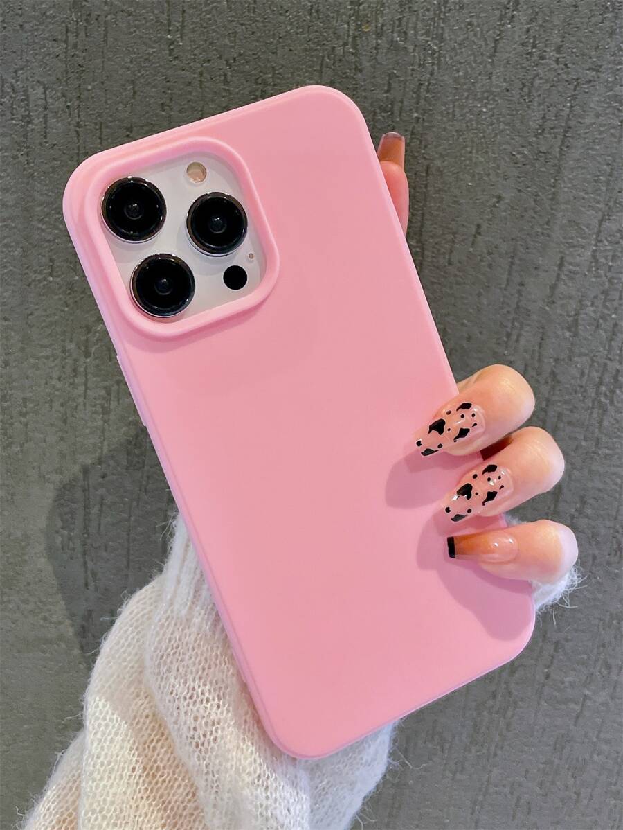 Matte Candy-Colored Silicone Case – Shockproof Minimalist Design, Compatible with iPhone 11–16 Series