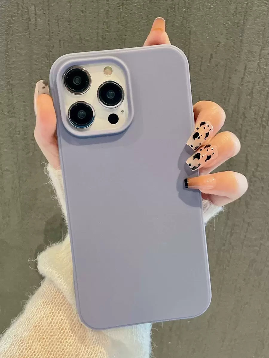 Matte Candy-Colored Silicone Case – Shockproof Minimalist Design, Compatible with iPhone 11–16 Series