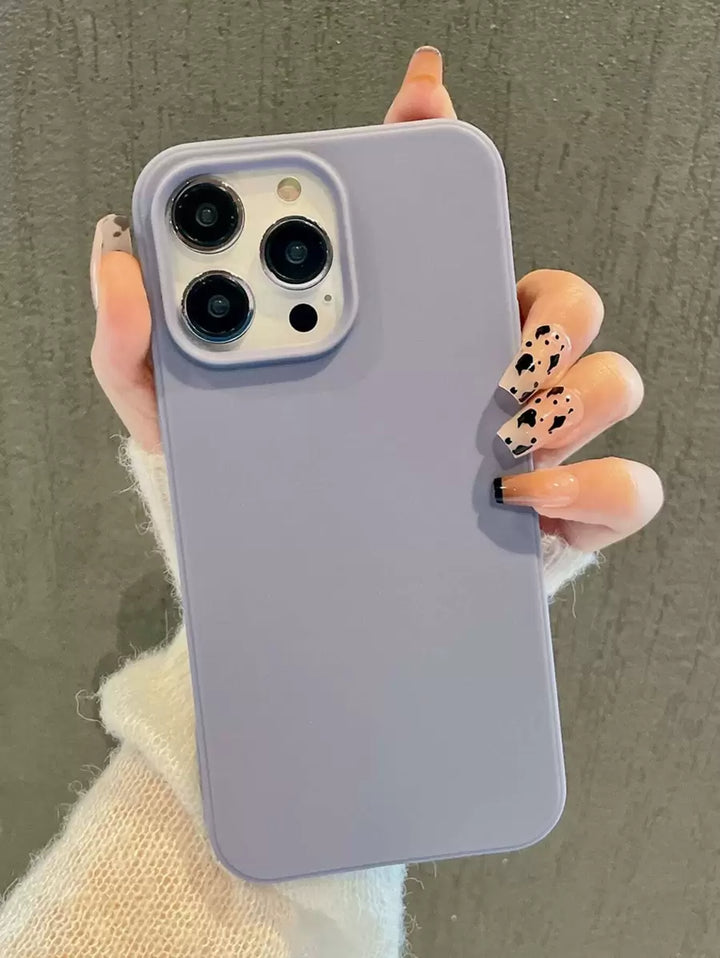 Matte Candy-Colored Silicone Case – Shockproof Minimalist Design, Compatible with iPhone 11–16 Series