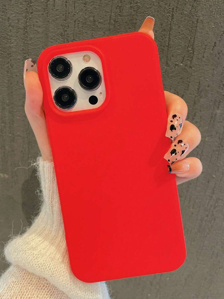 Matte Candy-Colored Silicone Case – Shockproof Minimalist Design, Compatible with iPhone 11–16 Series