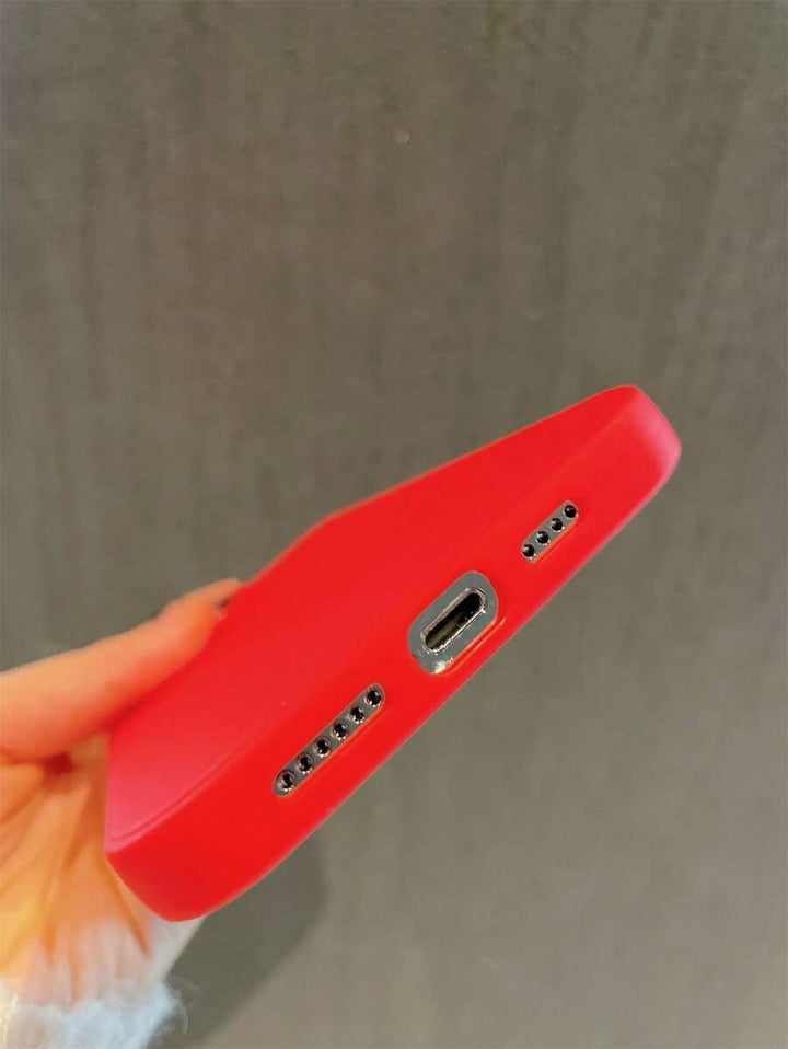Matte Candy-Colored Silicone Case – Shockproof Minimalist Design, Compatible with iPhone 11–16 Series