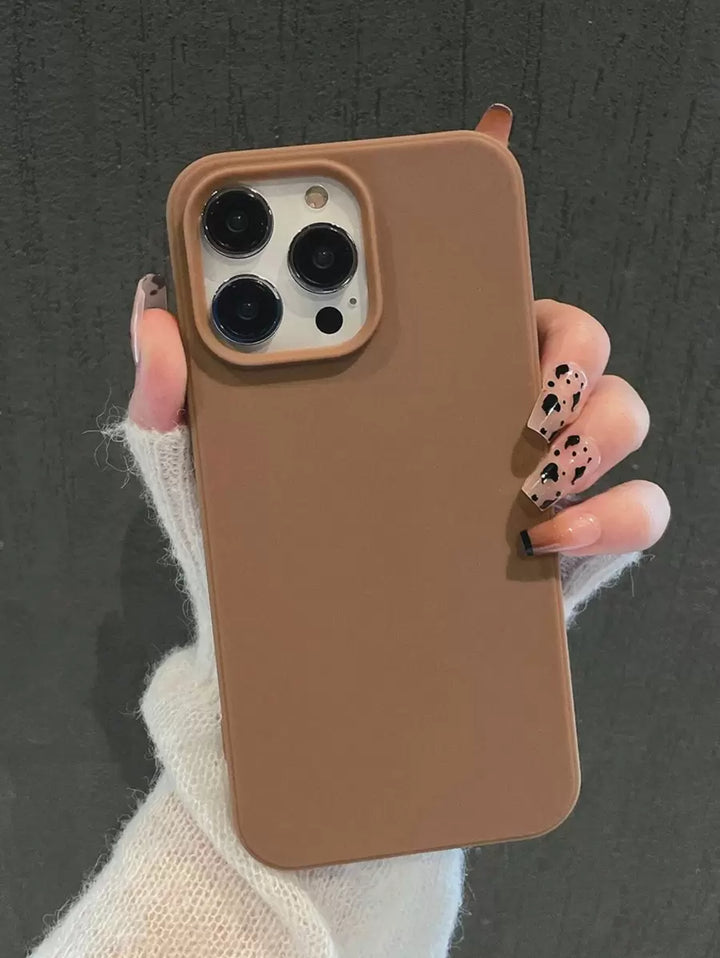 Matte Candy-Colored Silicone Case – Shockproof Minimalist Design, Compatible with iPhone 11–16 Series