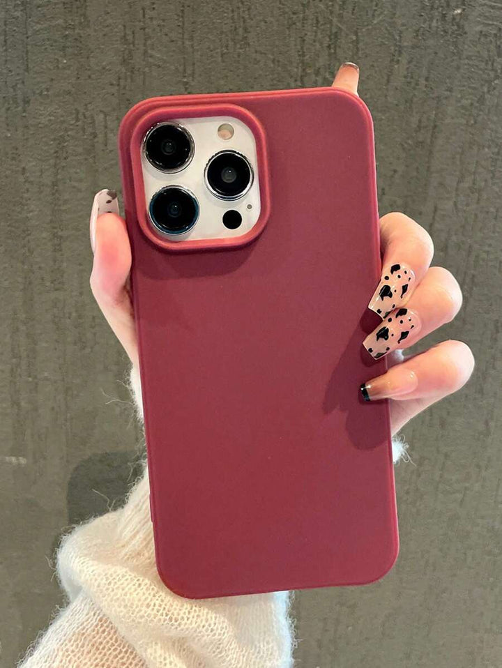 Matte Candy-Colored Silicone Case – Shockproof Minimalist Design, Compatible with iPhone 11–16 Series