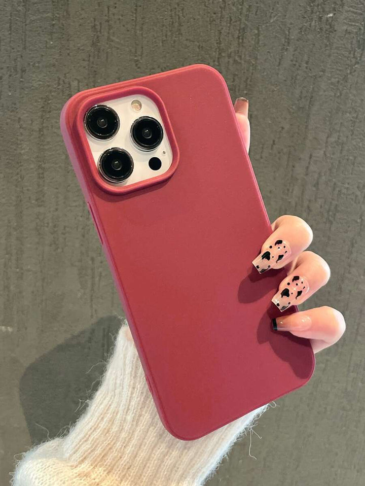 Matte Candy-Colored Silicone Case – Shockproof Minimalist Design, Compatible with iPhone 11–16 Series