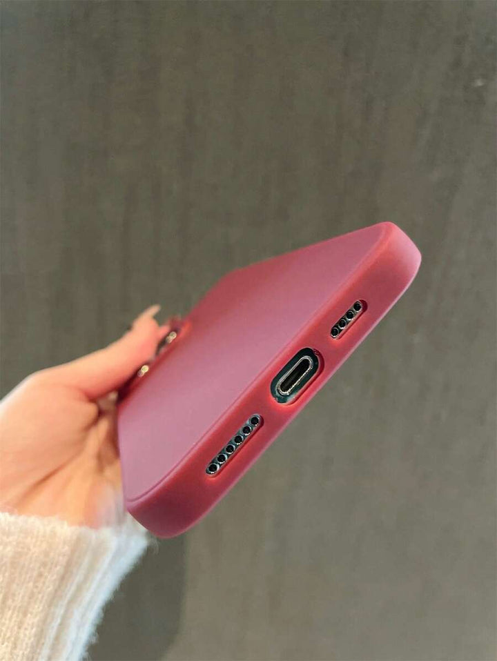 Matte Candy-Colored Silicone Case – Shockproof Minimalist Design, Compatible with iPhone 11–16 Series