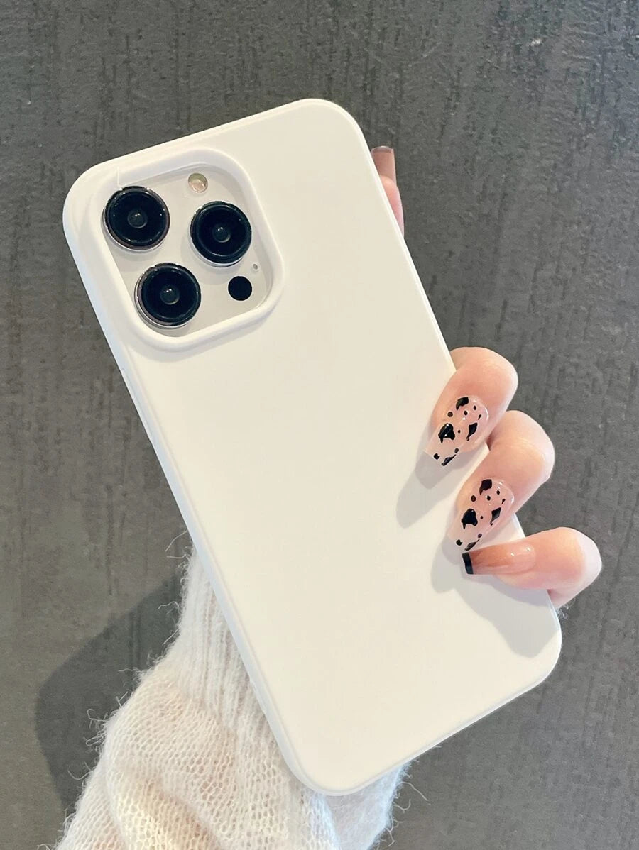 Matte Candy-Colored Silicone Case – Shockproof Minimalist Design, Compatible with iPhone 11–16 Series