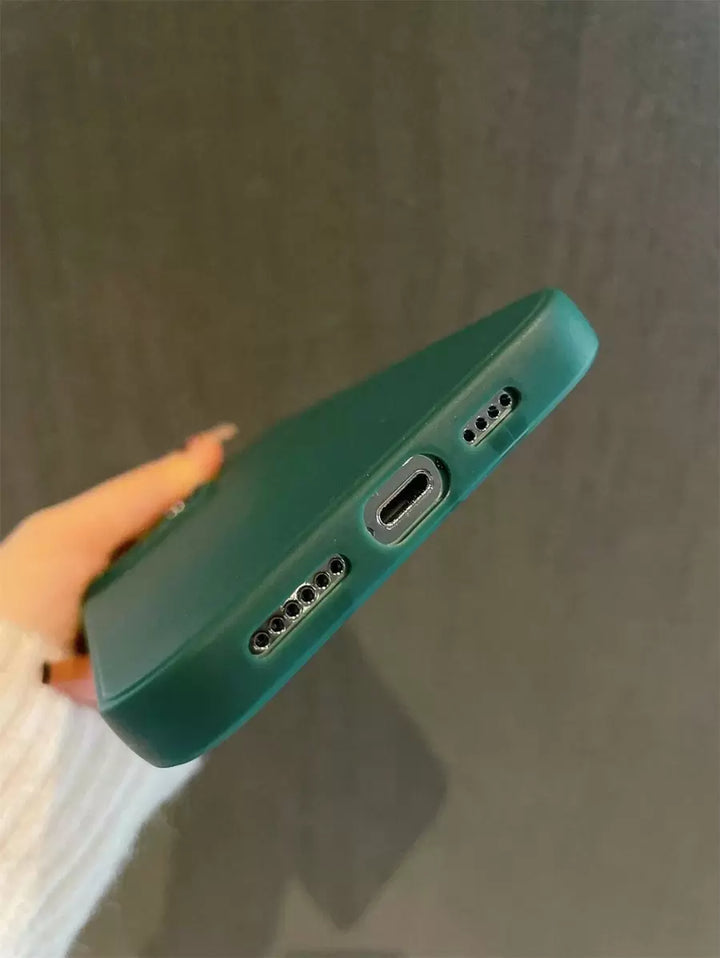 Matte Candy-Colored Silicone Case – Shockproof Minimalist Design, Compatible with iPhone 11–16 Series