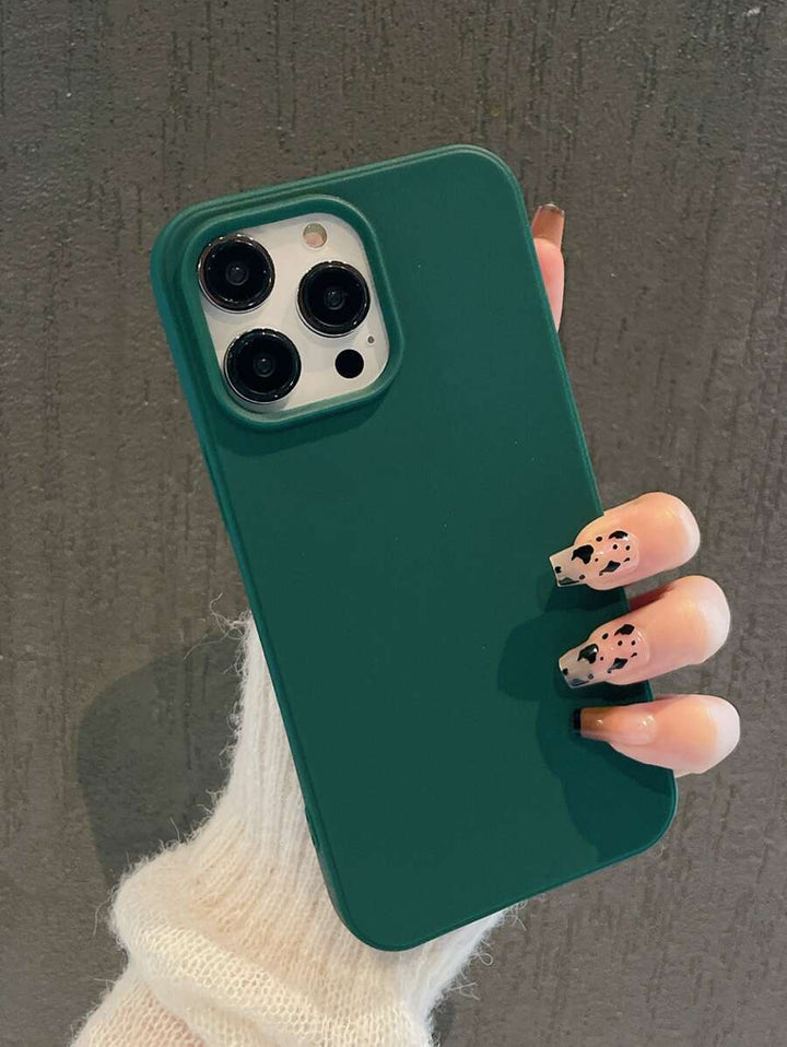 Matte Candy-Colored Silicone Case – Shockproof Minimalist Design, Compatible with iPhone 11–16 Series