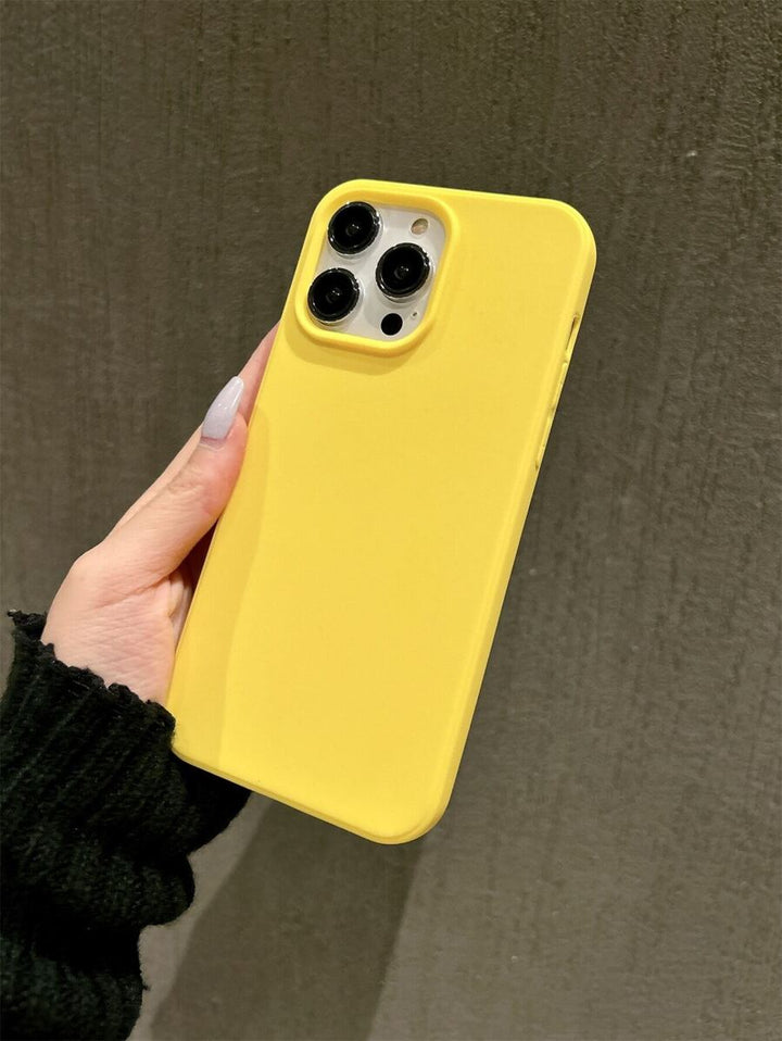 Matte Candy-Colored Silicone Case – Shockproof Minimalist Design, Compatible with iPhone 11–16 Series