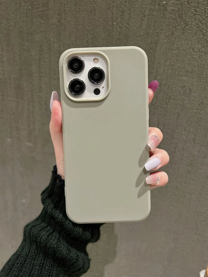 Matte Candy-Colored Silicone Case – Shockproof Minimalist Design, Compatible with iPhone 11–16 Series