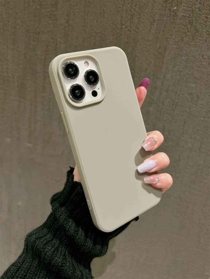 Matte Candy-Colored Silicone Case – Shockproof Minimalist Design, Compatible with iPhone 11–16 Series