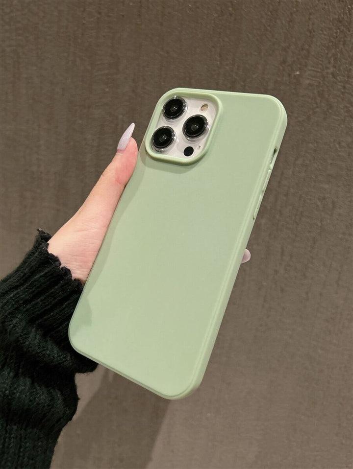 Matte Candy-Colored Silicone Case – Shockproof Minimalist Design, Compatible with iPhone 11–16 Series