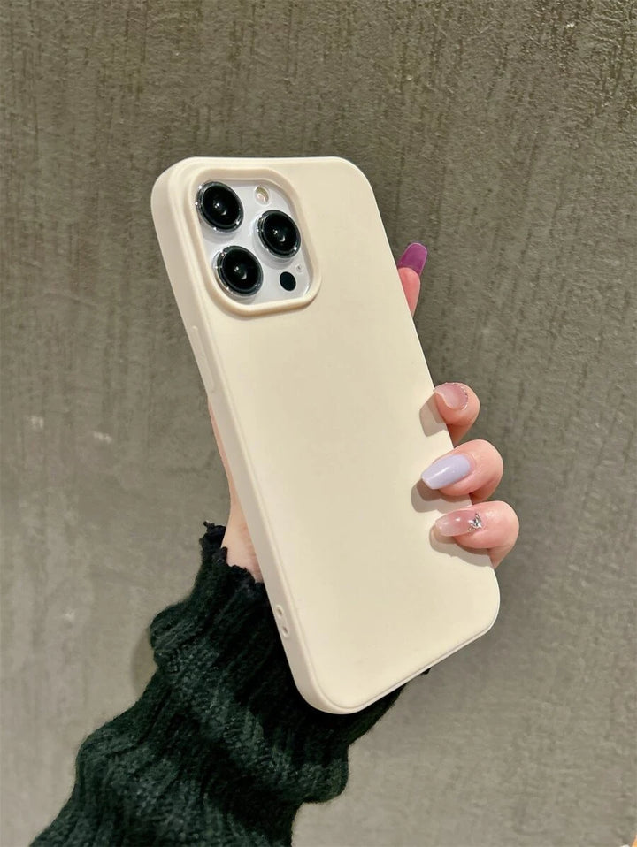 Matte Candy-Colored Silicone Case – Shockproof Minimalist Design, Compatible with iPhone 11–16 Series