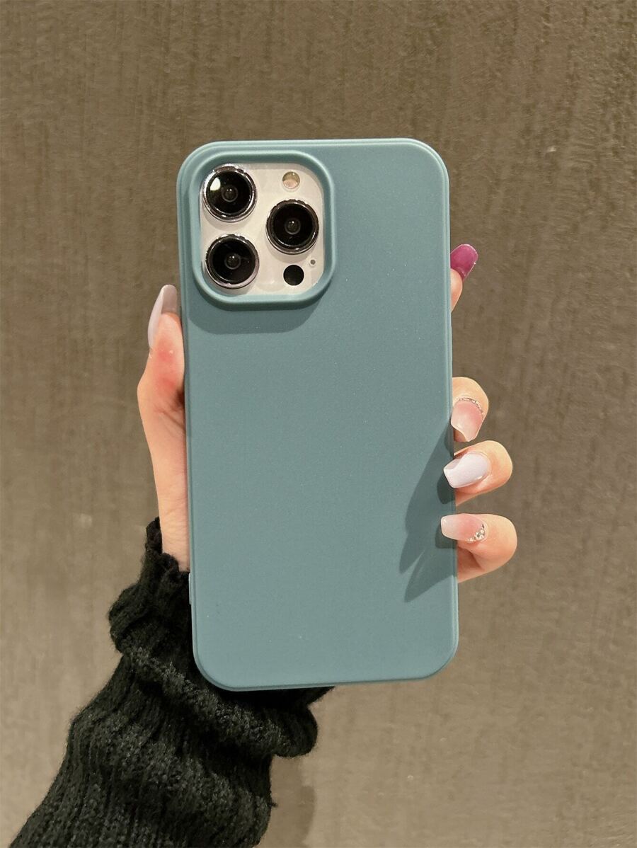 Matte Candy-Colored Silicone Case – Shockproof Minimalist Design, Compatible with iPhone 11–16 Series
