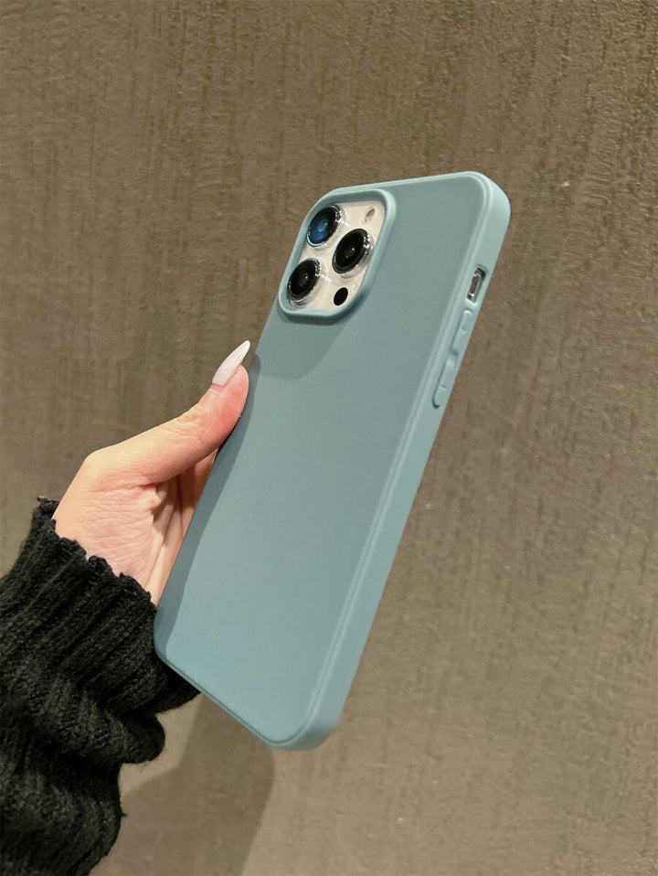 Matte Candy-Colored Silicone Case – Shockproof Minimalist Design, Compatible with iPhone 11–16 Series