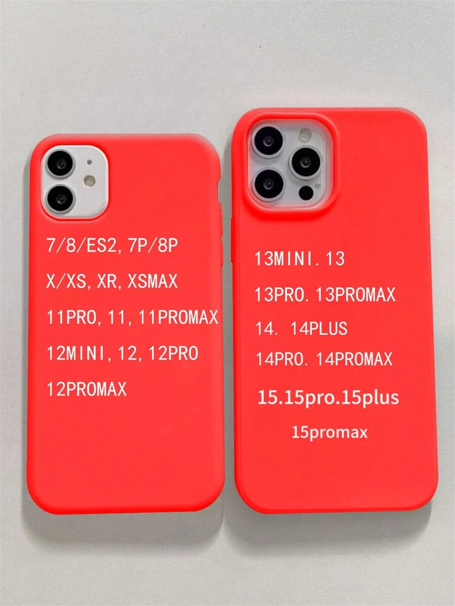 Matte Candy-Colored Silicone Case – Shockproof Minimalist Design, Compatible with iPhone 11–16 Series