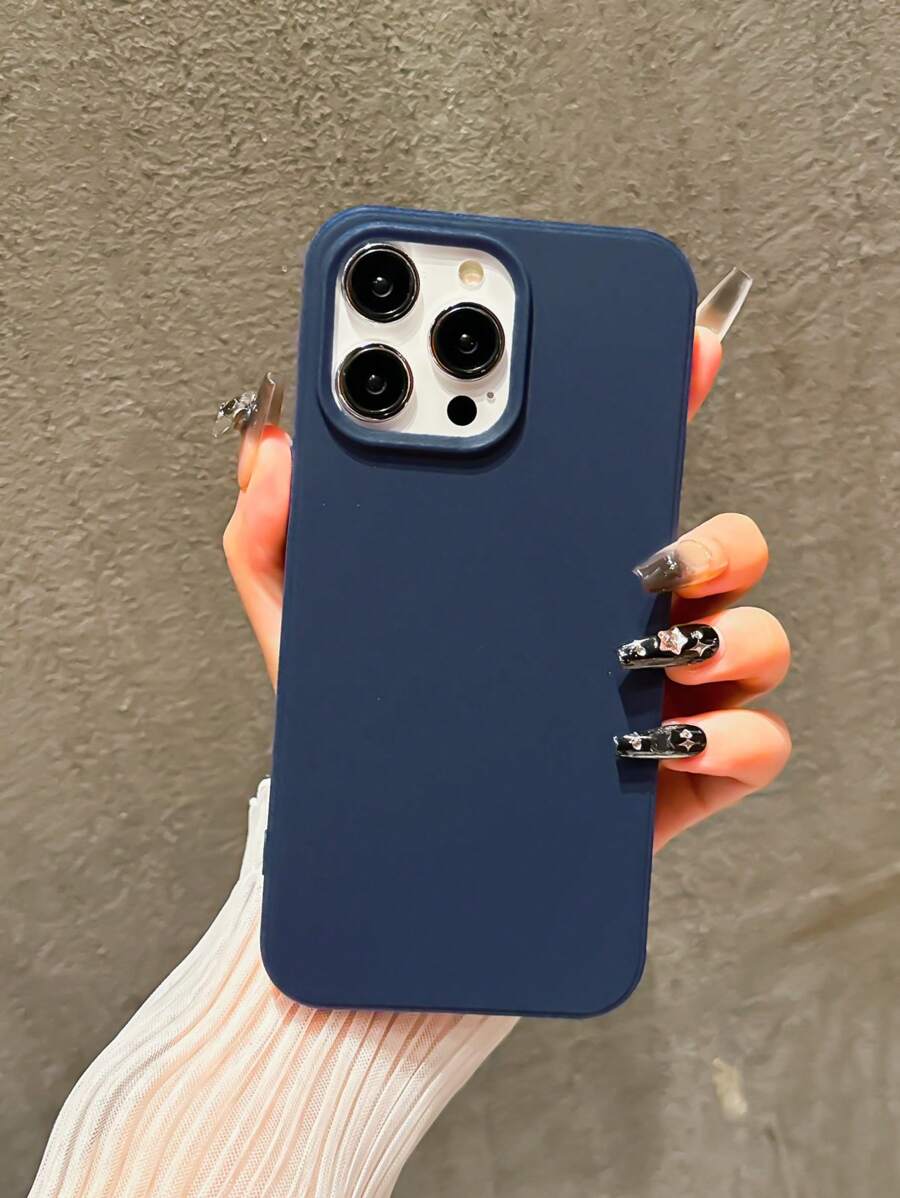 Matte Candy-Colored Silicone Case – Shockproof Minimalist Design, Compatible with iPhone 11–16 Series