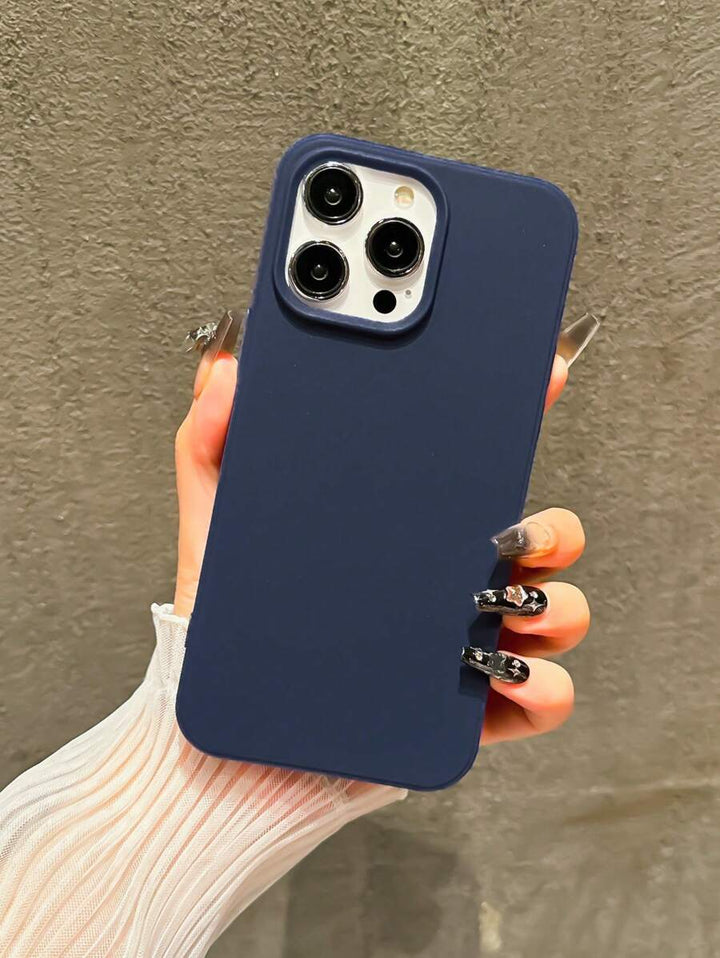 Matte Candy-Colored Silicone Case – Shockproof Minimalist Design, Compatible with iPhone 11–16 Series
