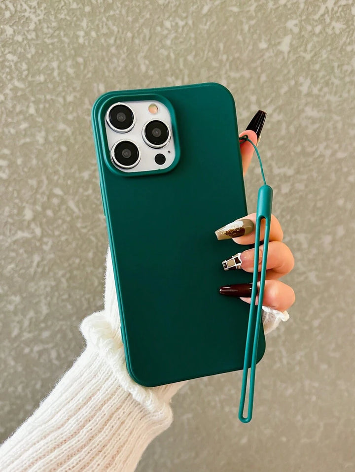 Matte Candy-Colored Silicone Case – Shockproof Minimalist Design, Compatible with iPhone 11–16 Series