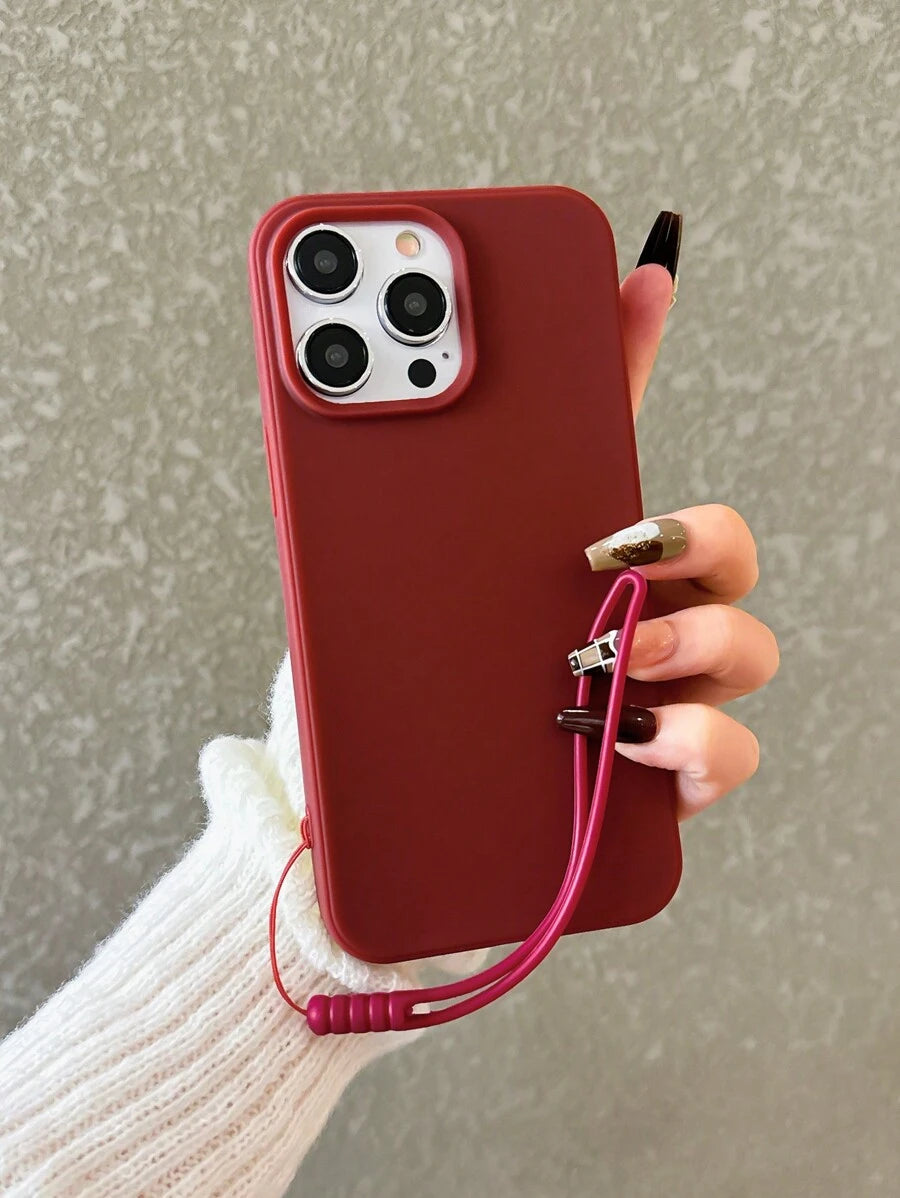 Matte Candy-Colored Silicone Case – Shockproof Minimalist Design, Compatible with iPhone 11–16 Series