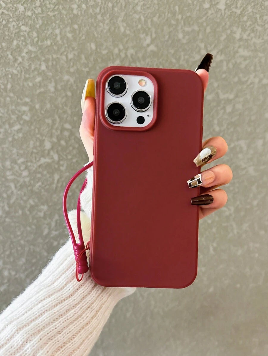 Matte Candy-Colored Silicone Case – Shockproof Minimalist Design, Compatible with iPhone 11–16 Series