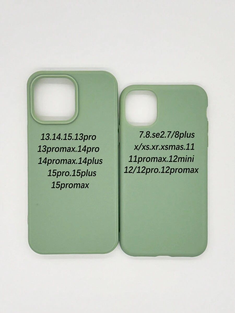 Matte Candy-Colored Silicone Case – Shockproof Minimalist Design, Compatible with iPhone 11–16 Series