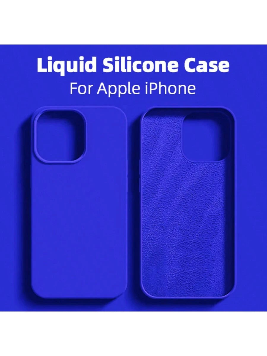 Premium Liquid Silicone Case – Shockproof Cover for iPhone 11–16 Pro Max