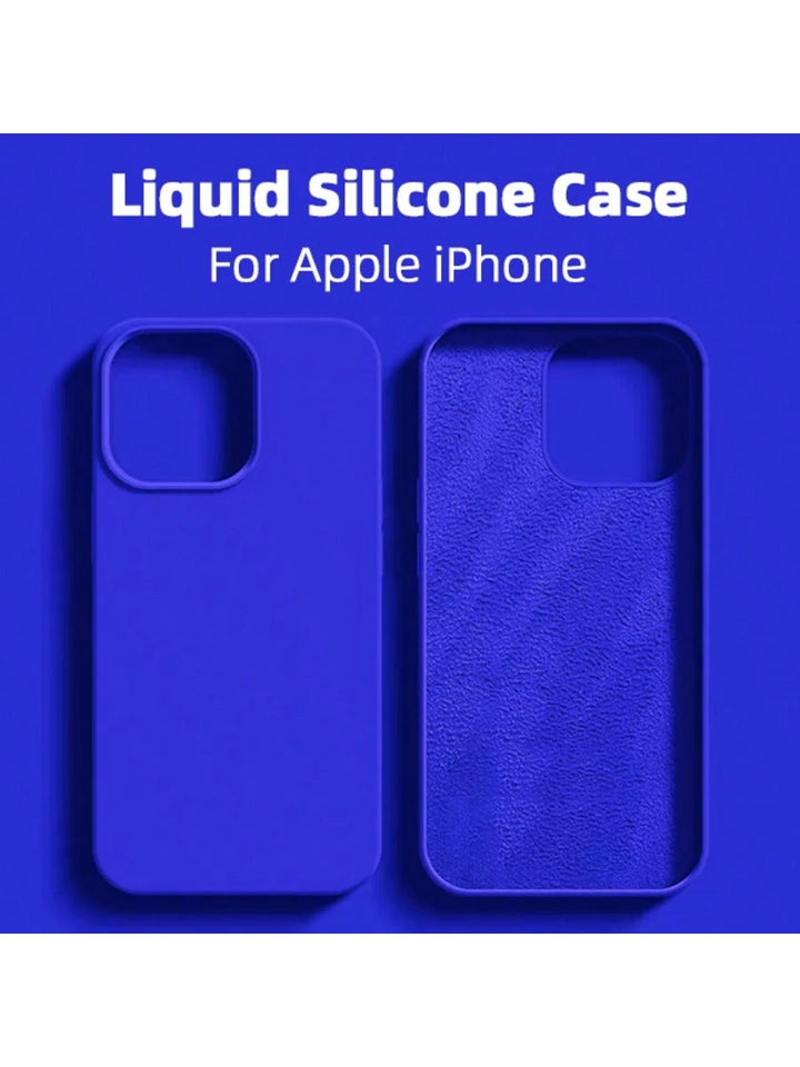 Premium Liquid Silicone Case – Shockproof Cover for iPhone 11–16 Pro Max