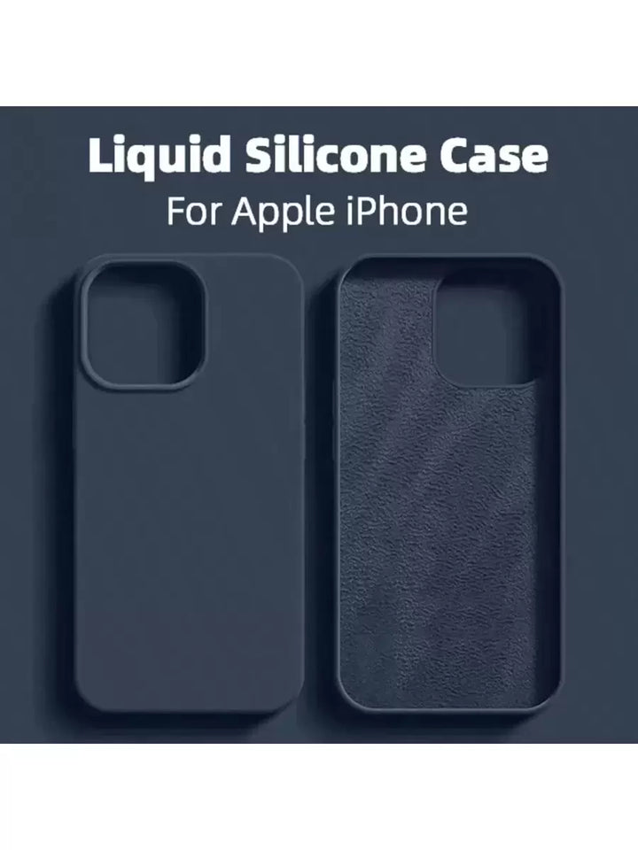 Premium Liquid Silicone Case – Shockproof Cover for iPhone 11–16 Pro Max