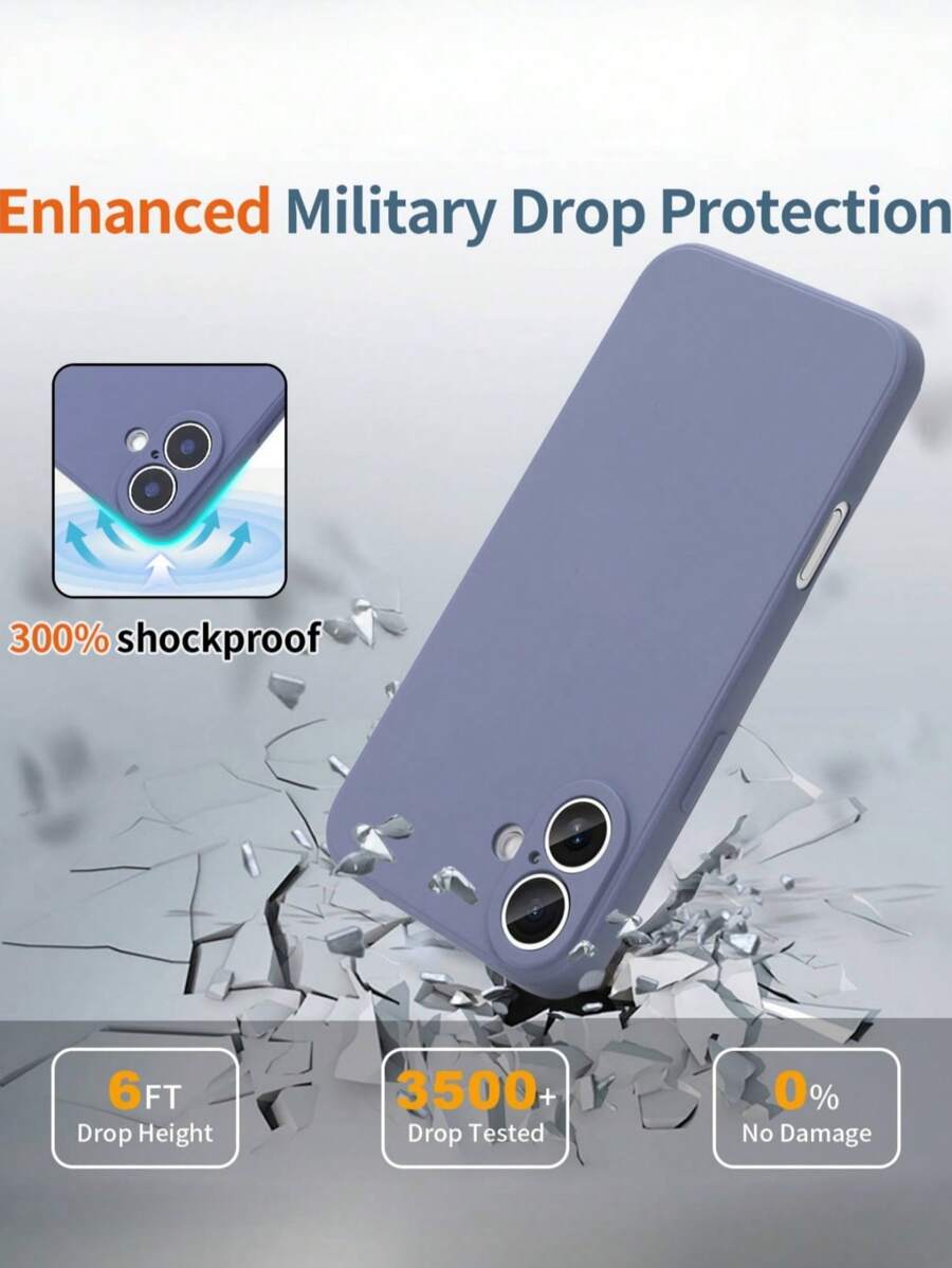 Shockproof Silicone Case – Anti-Fingerprint – Fits iPhone 12–16 Pro Max, S23 Ultra, Redmi Note 11 & OPPO