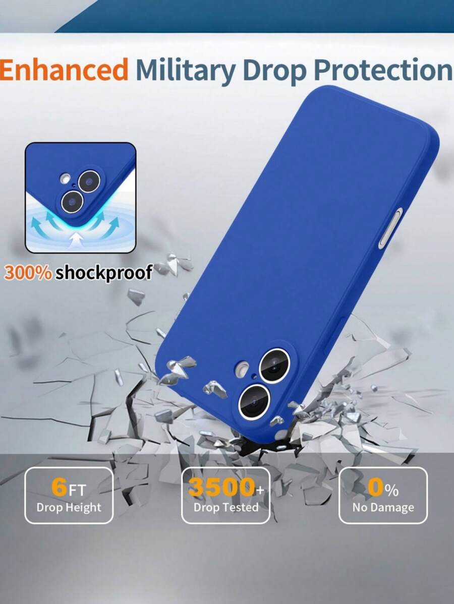 Shockproof Silicone Case – Anti-Fingerprint – Fits iPhone 12–16 Pro Max, S23 Ultra, Redmi Note 11 & OPPO