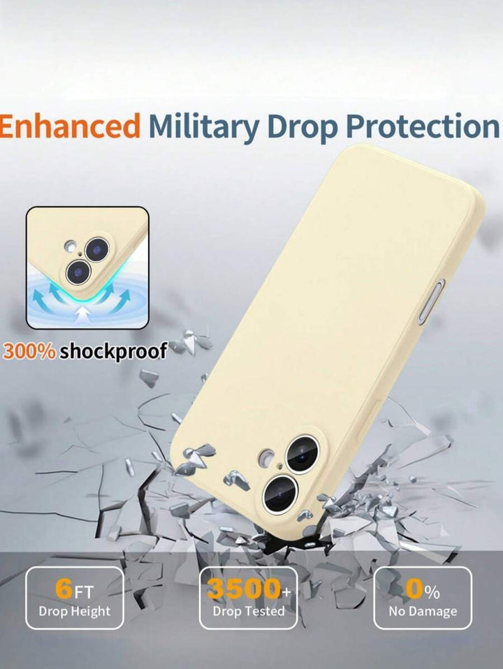 Shockproof Silicone Case – Anti-Fingerprint – Fits iPhone 12–16 Pro Max, S23 Ultra, Redmi Note 11 & OPPO
