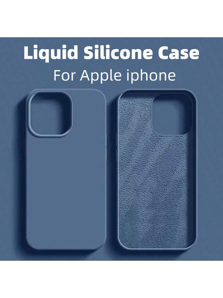 Premium Liquid Silicone Case – Shockproof Cover for iPhone 11–16 Pro Max