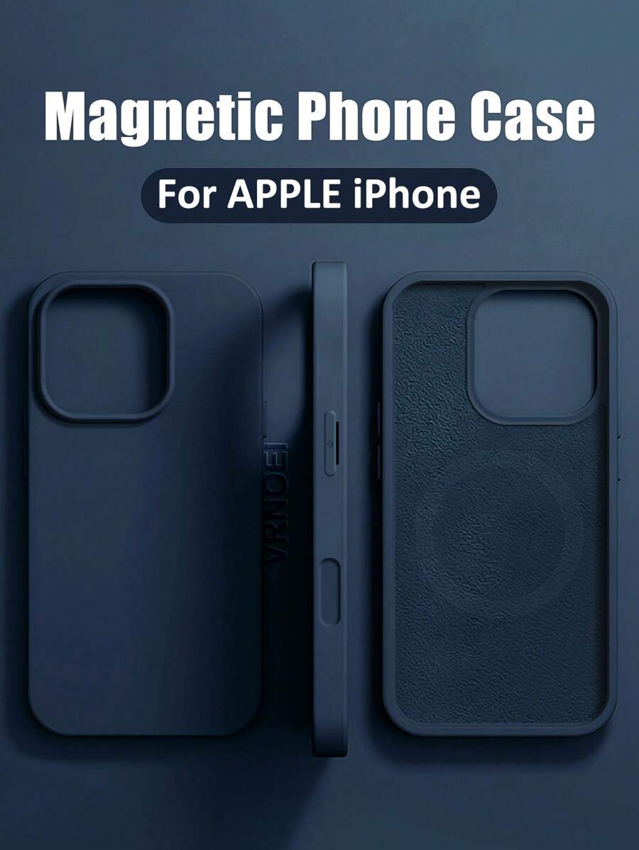 Luxury Magnetic Wireless Charging Case with Velvet – Compatible with iPhone 11 to 16 Series, Including 15 Pro Max & 14 Plus – Phone Case Accessories