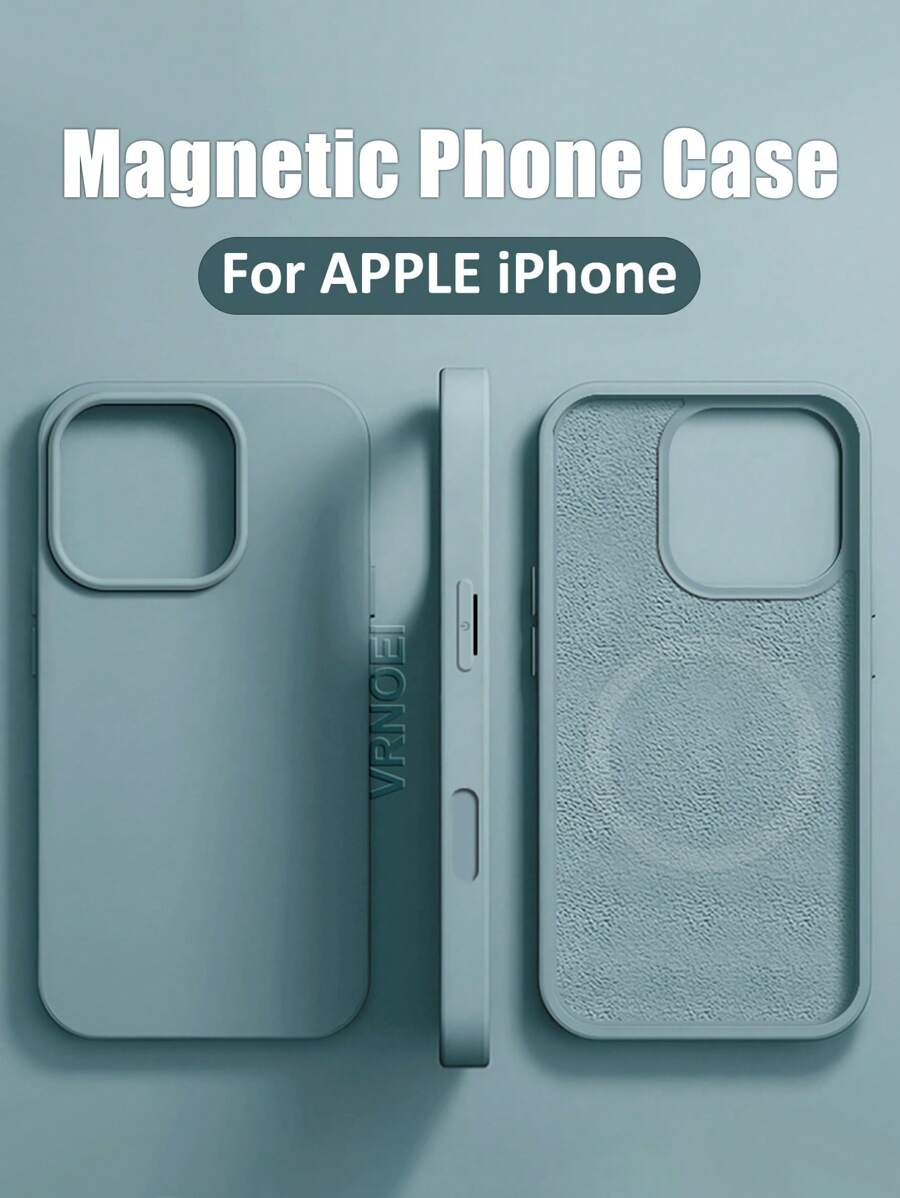 Luxury Magnetic Wireless Charging Case with Velvet – Compatible with iPhone 11 to 16 Series, Including 15 Pro Max & 14 Plus – Phone Case Accessories