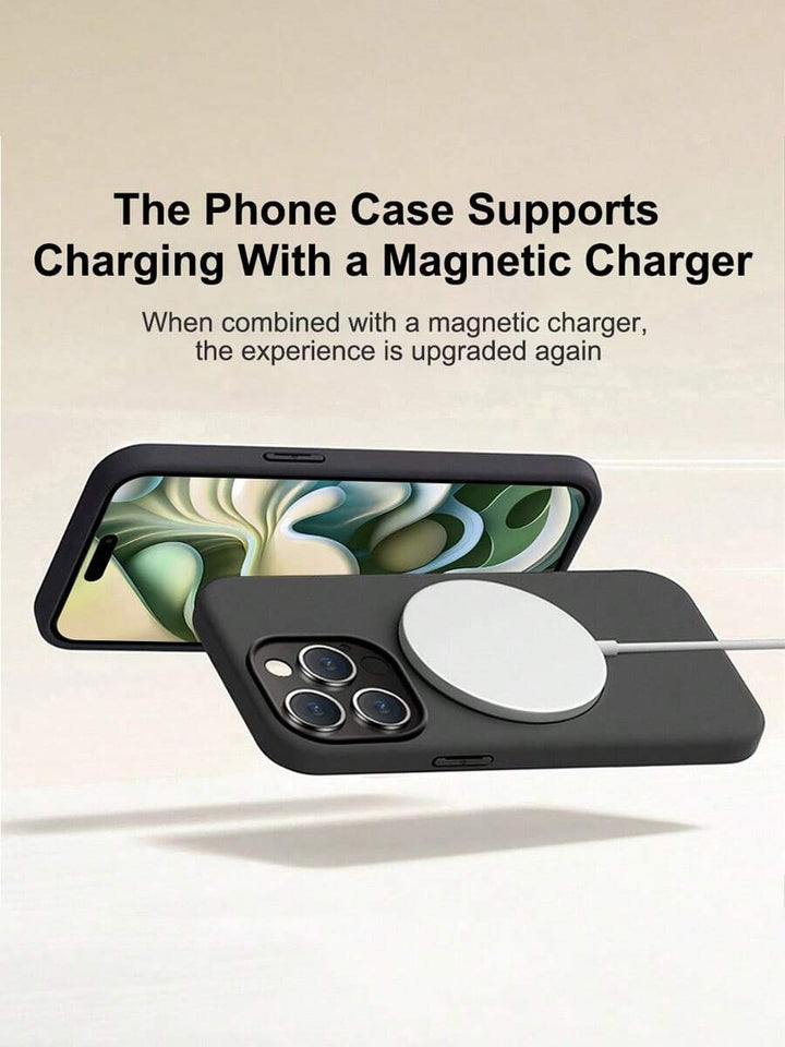 Luxury Magnetic Wireless Charging Case with Velvet – Compatible with iPhone 11 to 16 Series, Including 15 Pro Max & 14 Plus – Phone Case Accessories