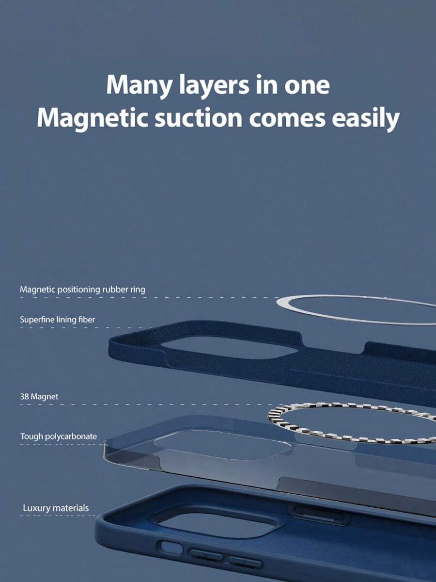 Luxury Magnetic Wireless Charging Case with Velvet – Compatible with iPhone 11 to 16 Series, Including 15 Pro Max & 14 Plus – Phone Case Accessories