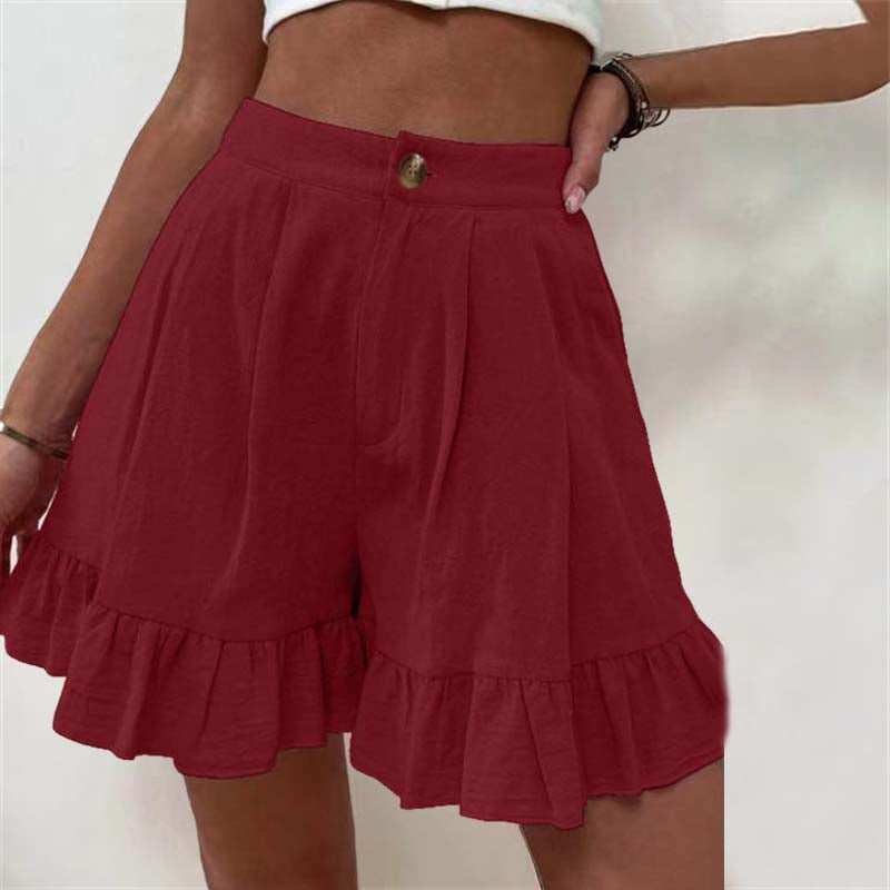 Fashion Canberra I Kim Flowy Ruffle Hem Shorts