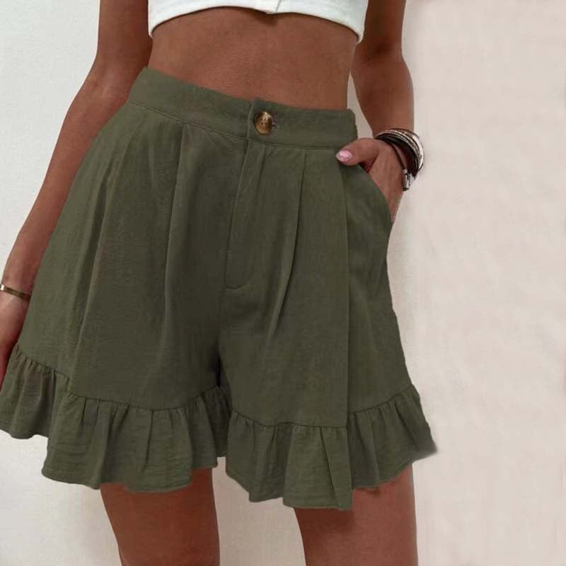 Fashion Canberra I Kim Flowy Ruffle Hem Shorts