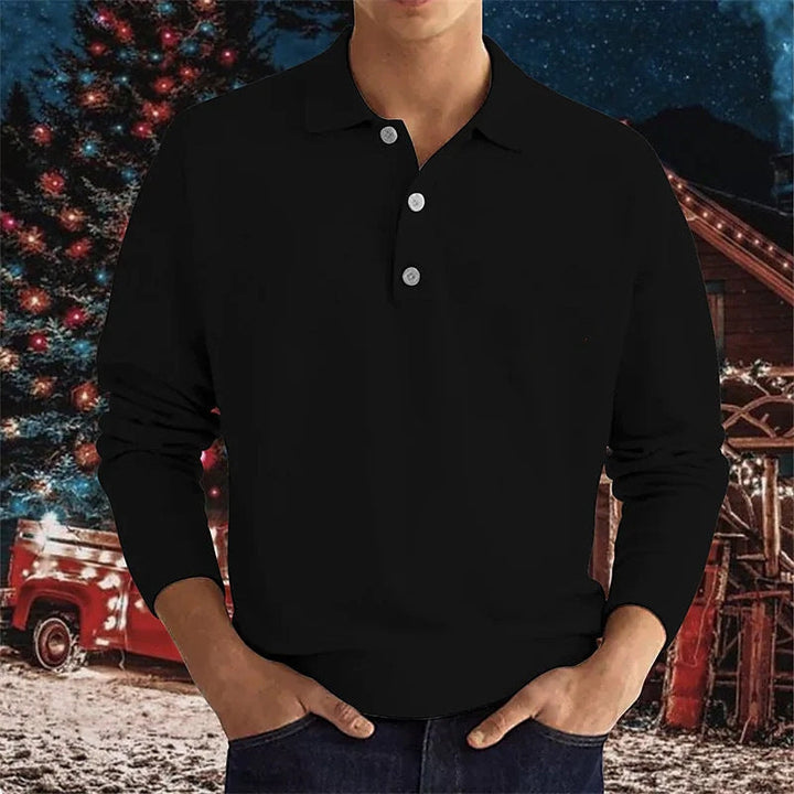 Fashion Canberra I Rob Stylish Long Sleeve Casual Polo Shirt