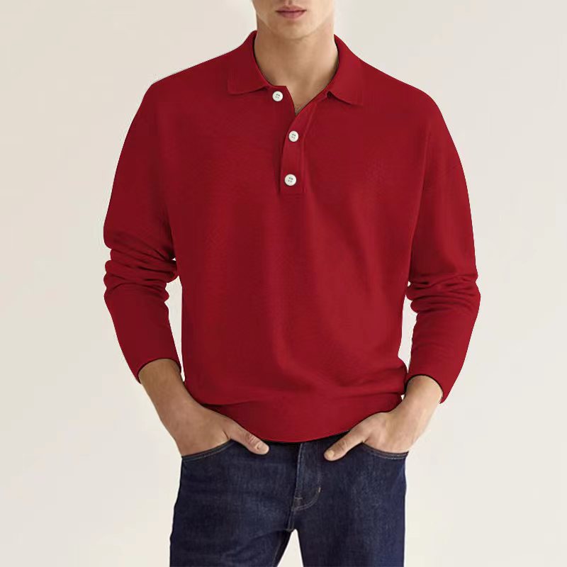 Fashion Canberra I Rob Stylish Long Sleeve Casual Polo Shirt