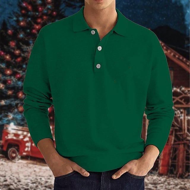 Fashion Canberra I Rob Stylish Long Sleeve Casual Polo Shirt