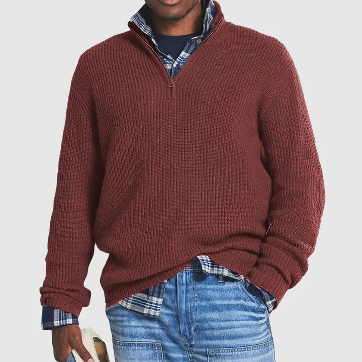 Fashion Canberra I Sky Quarter Zip Sweater