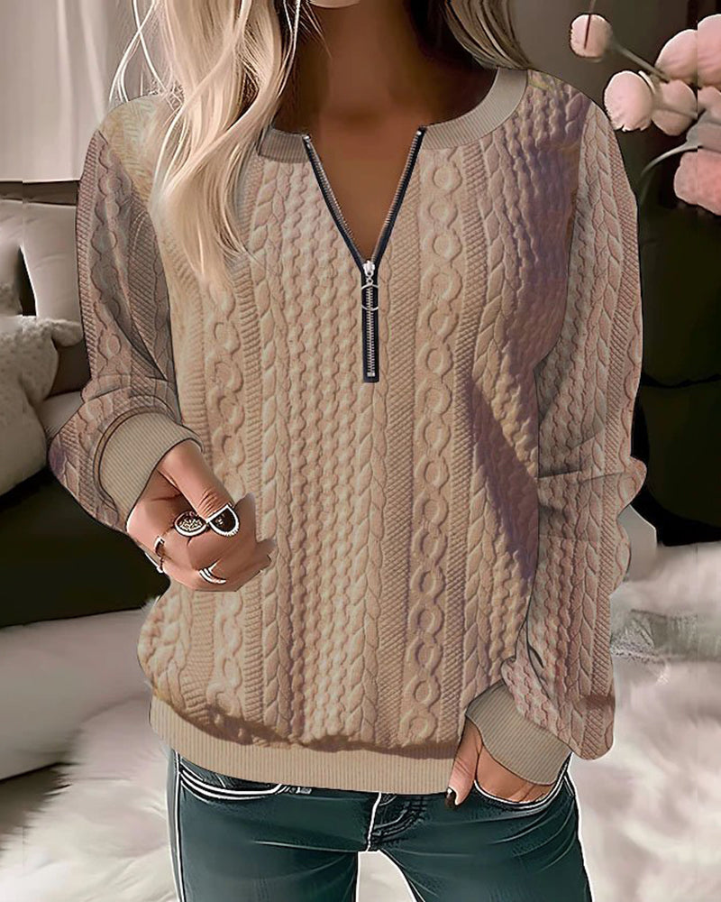 Fashion Canberra I Tiffany Elegant Zip Sweater