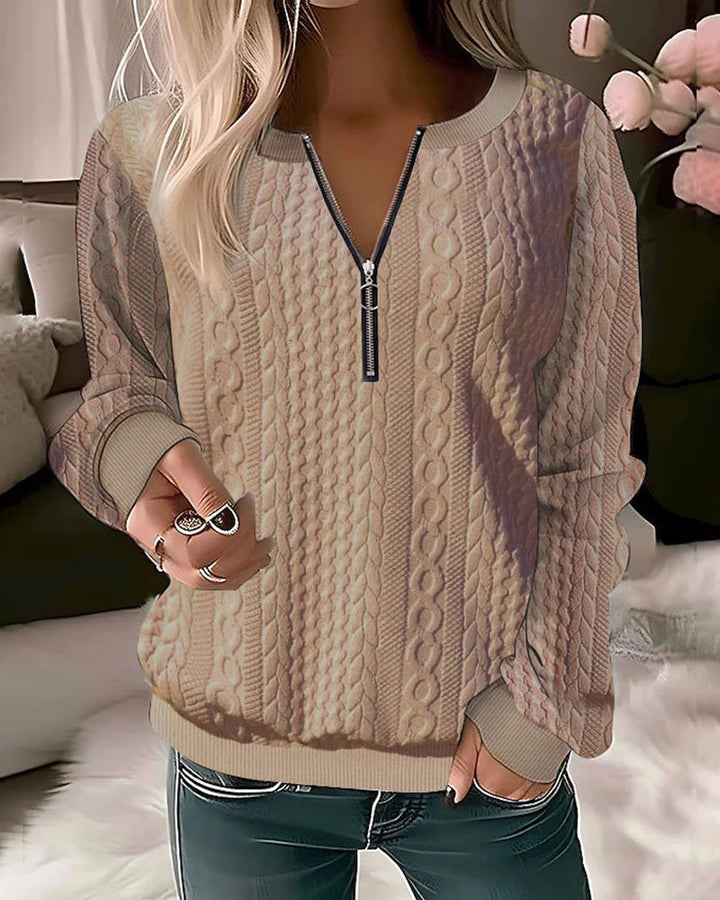 Fashion Canberra I Tiffany Elegant Zip Sweater
