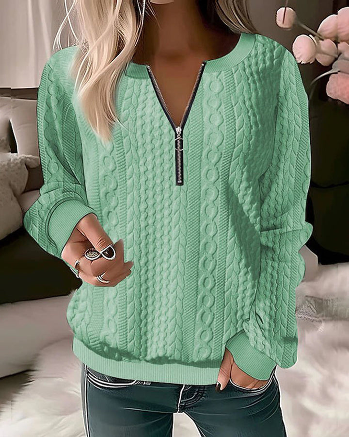 Fashion Canberra I Tiffany Elegant Zip Sweater
