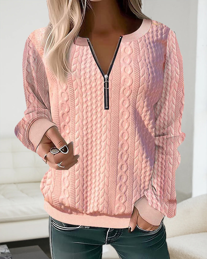 Fashion Canberra I Tiffany Elegant Zip Sweater